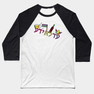 Hebrew ADLOYADA, text and Purim elements Baseball T-Shirt